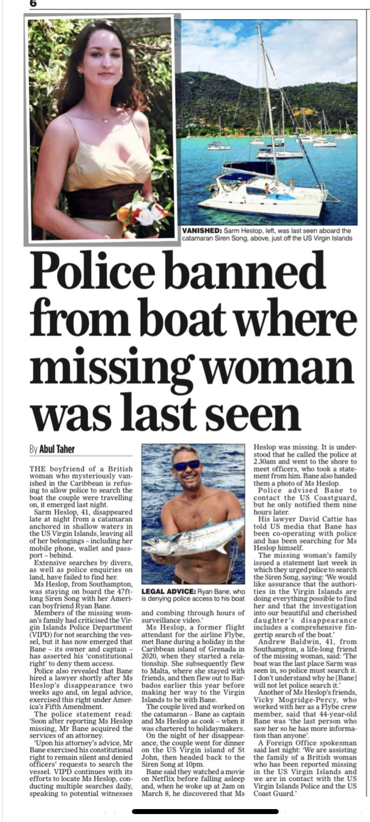 Mail On Sunday Police Banned From Boat
